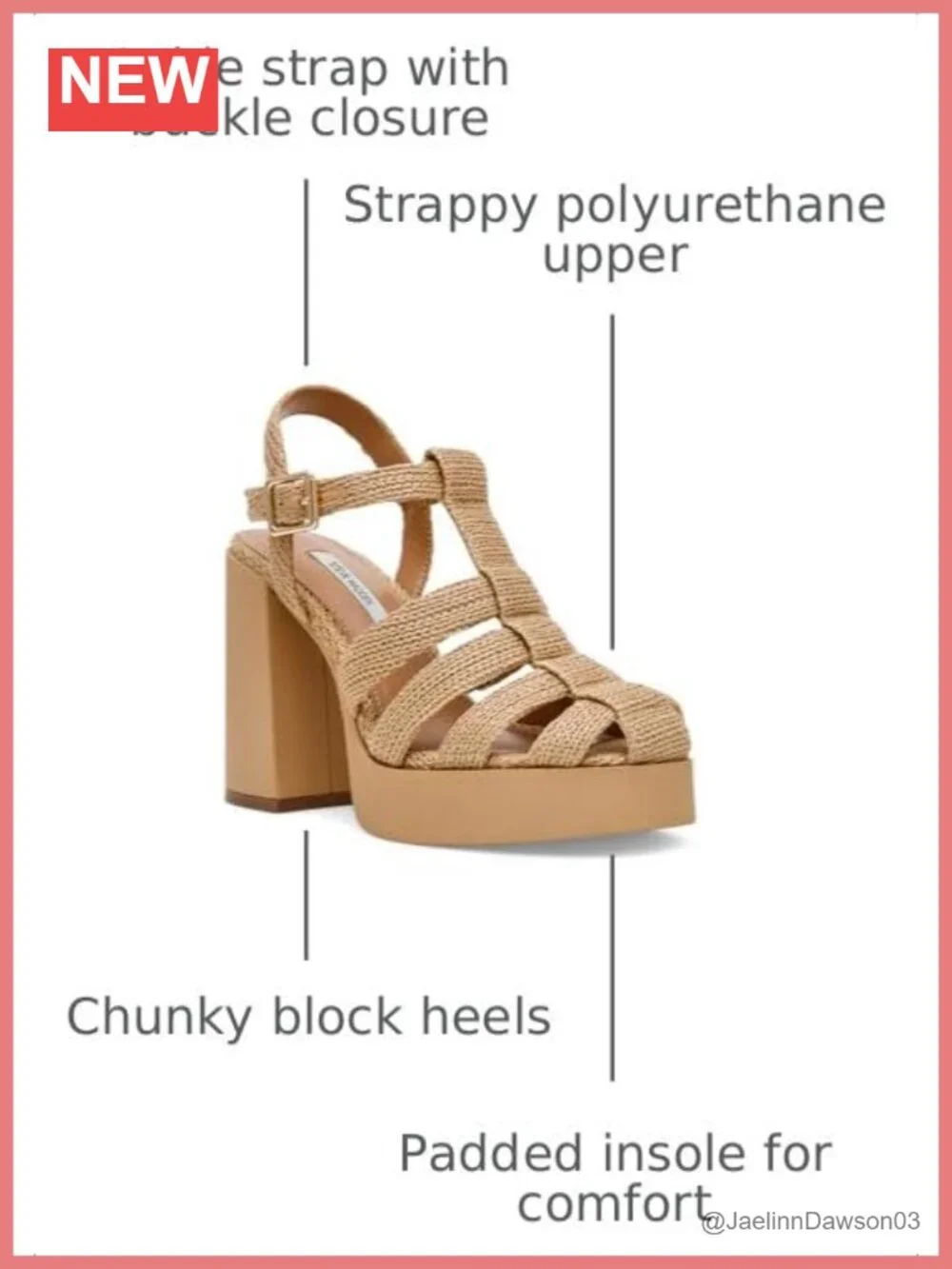 Steve Madden Teller Strappy PU Block Heel Open Toe Pumps